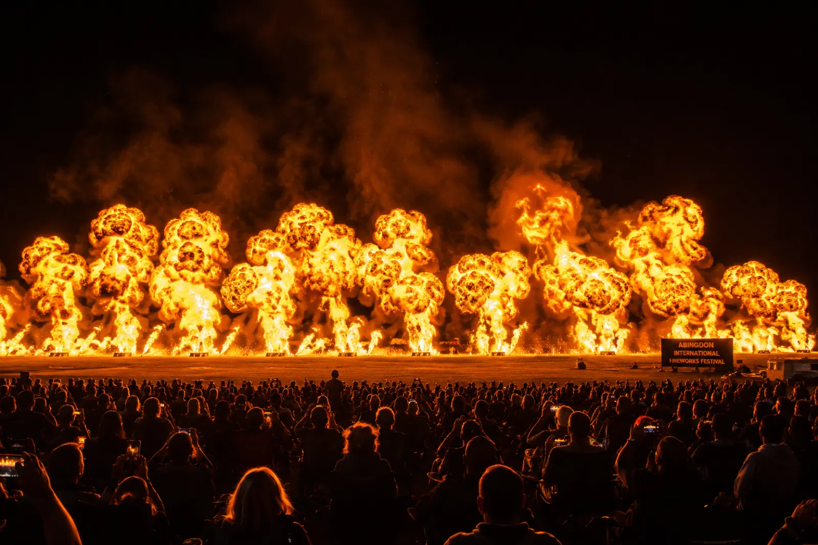 Wall of Fire fireball explosions at the festival